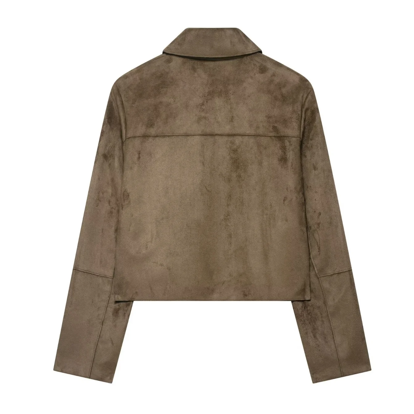 2025 Spring Autumn Jacket For Women Chic turndown collar Long Sleeve Leisure Pocket Short Jacket Coats Fashion Women Outerwear