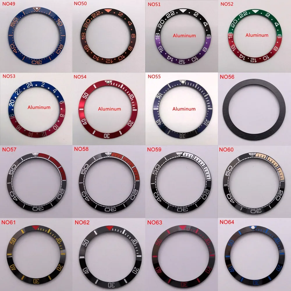 38mm Watch Ring Ceramic Bezel Insert For 40mm Watch Case Accessories Inner diameter 30.5mm