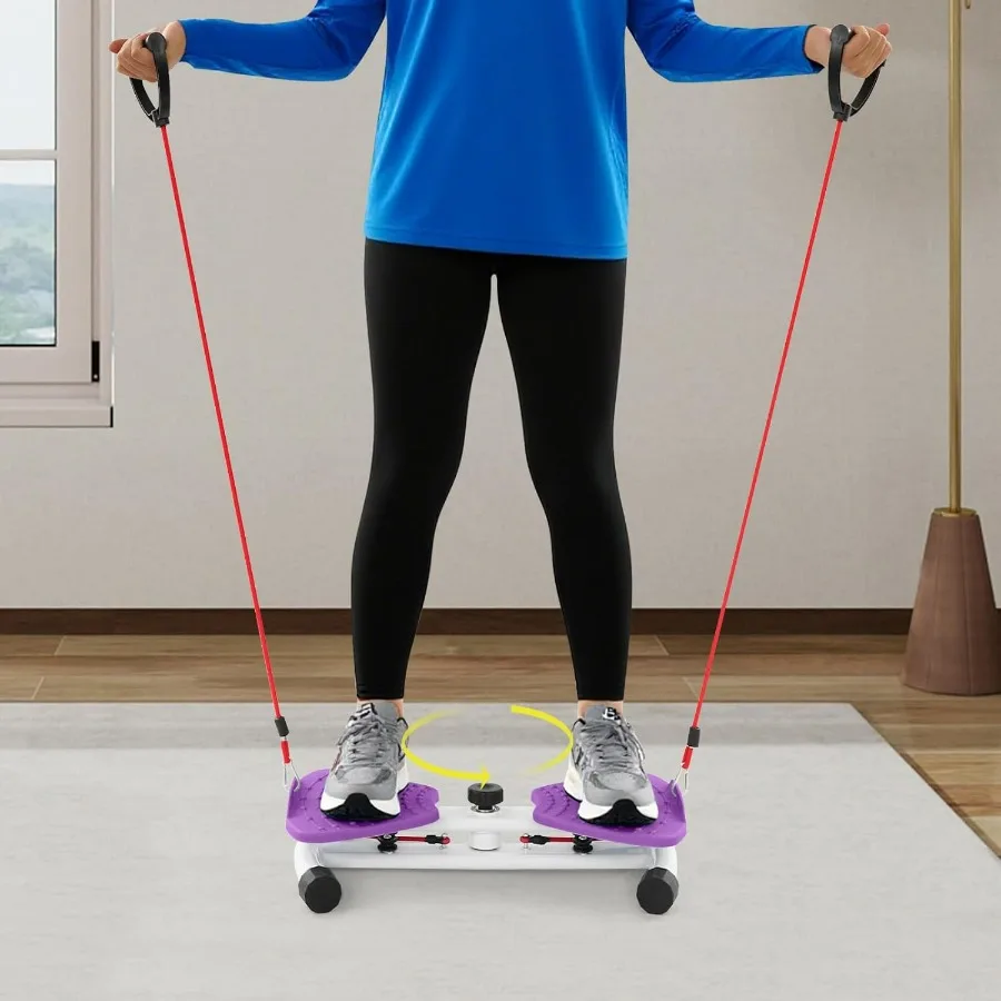 Waist Twister Machine Exercise Waist Twisting Fitness Tool with Resistance Bands Ab Twister Board 265 Lbs Capacity for Slim Wais