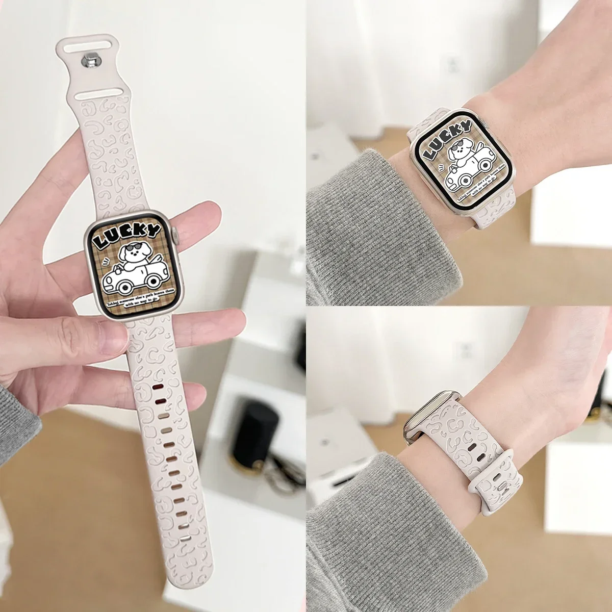 Leopard Engraved Strap