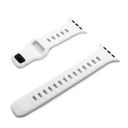 Silicone Sport Band for Smartwatch - Durable and Comfortable Wrist Strap (White)