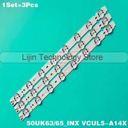 3pcs 520mm LED Tv Backlight For 50inch HC500DQN-VCUR/L 50UK6520PSA 50UK6300 50UK6950 50UK6500PLA 50UK6500AUA 50UK651 50UK6090