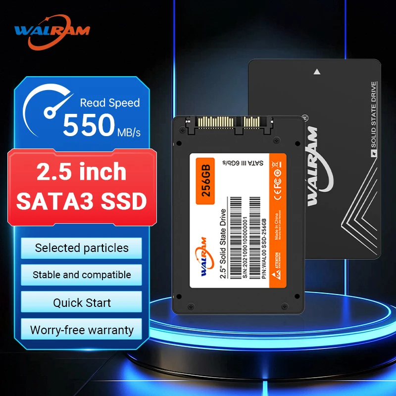 WALRAM SATA III SSD 2.5 Inch Internal Solid State Drive, 120GB 128GB 240GB 256GB 480GB 500GB 512GB 1TB 2TB