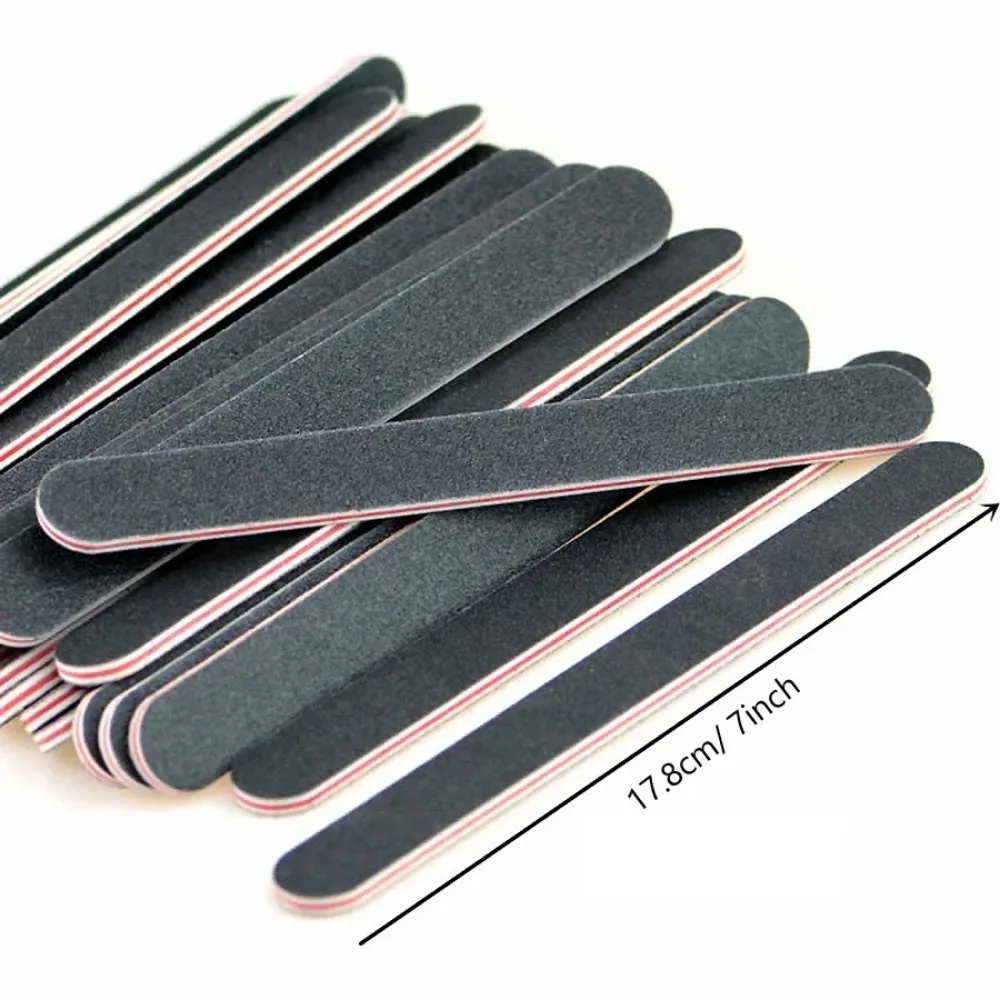 5개입 에머리 보드 네일 파일, 매니큐어 페디큐어 DIY 네일 아트 도구용 직선형 사포 파일