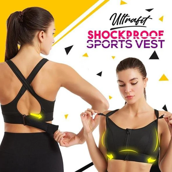 Womens Front Zipper Top Sports Bras Underwear Shockproof Gym Fitness Push  up Athletic Running Sport Bras - AliExpress