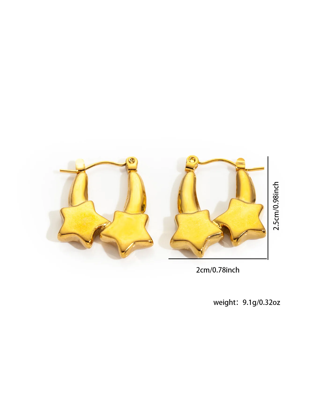 Irregular Exaggerate Earrings for Women Stainless Steel Gold Color Vintage Simple Earring Wedding Jewelry Gift 13