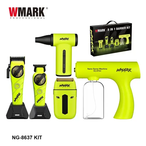 WMARK Trimmer Professional Hair Clippers Gift for barber Electric High-End Trimmer for Men 5 IN 1 NG-TB001 NG-8613T NG-8637 Kit - Image 12