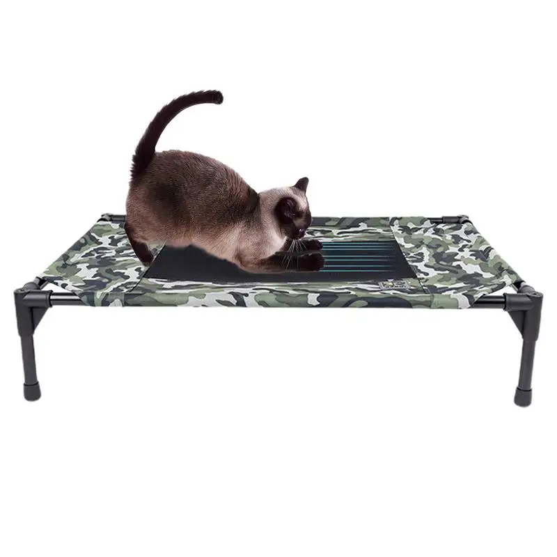 

Raised Pet Cot Raised Pet Cots With Frame Powder-Coated Steel Frame Pet Sleeping Tool For Picnic Indoor Outdoor Camping And