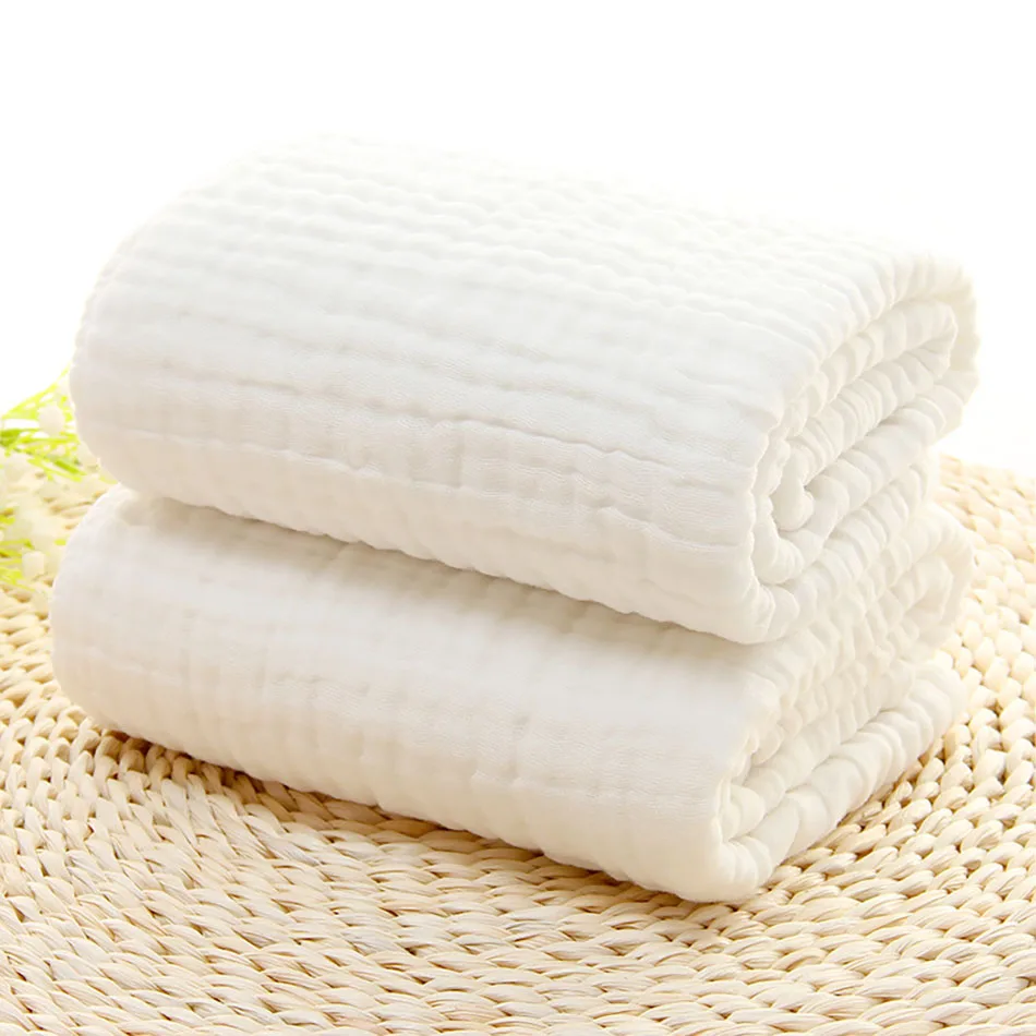 Premium Quality 6-Layer comfortable Cotton Muslin Baby Solid color Swaddle Blanket Hypoallergenic Soft and Breathable Blanket 3