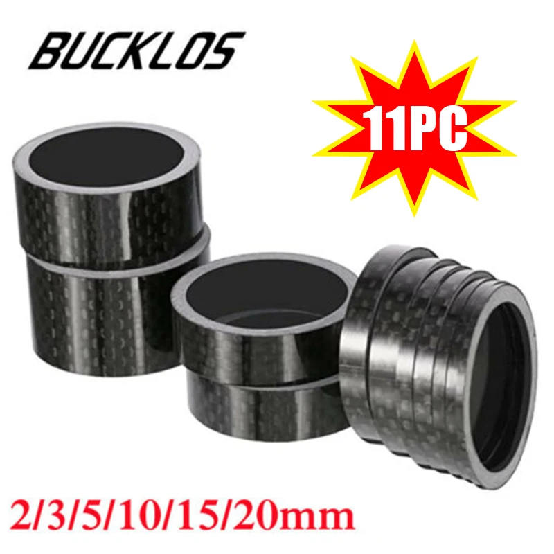 11pc Set Bicycle Carbon Fiber Washer 11/8" Stem Washer Spacer 28.6mm