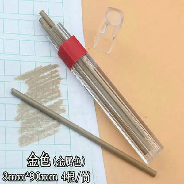 Vibrant Metallic Erasable Mechanical Pencil Lead Refills, Assorted Hardness, 3mm Thick