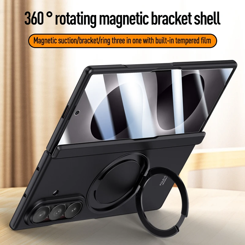 Premium All-in-One Case with Rotating Stand and Screen Protector - Smooth Finish