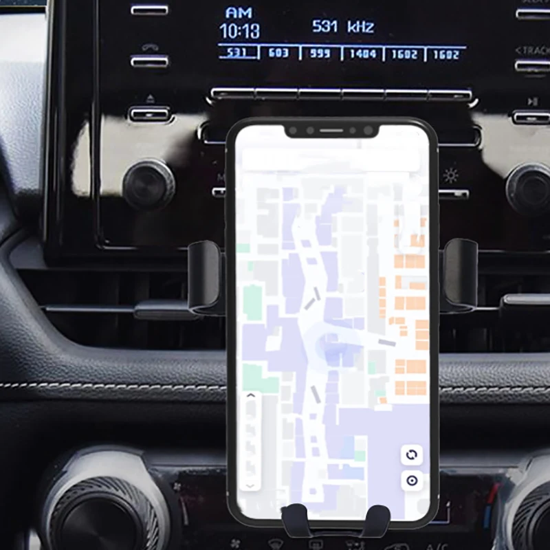 자동차 폰 홀더 중력 폰 홀더 폰 클립 에어벤트 아울렛 GPS 홀더 토요타 RAV4 RAV 4 2019-2025용