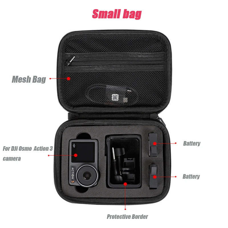 Storage Bag Case For DJI OSMO Action 3 Protective Case Waterproof Carrying Sports Camera Bag Camera Accessories drone accessories dji case