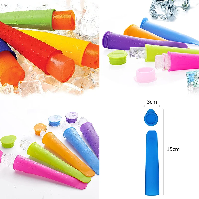 Ice Cream Molds Silicone Reusable Lolly Pop for Kids