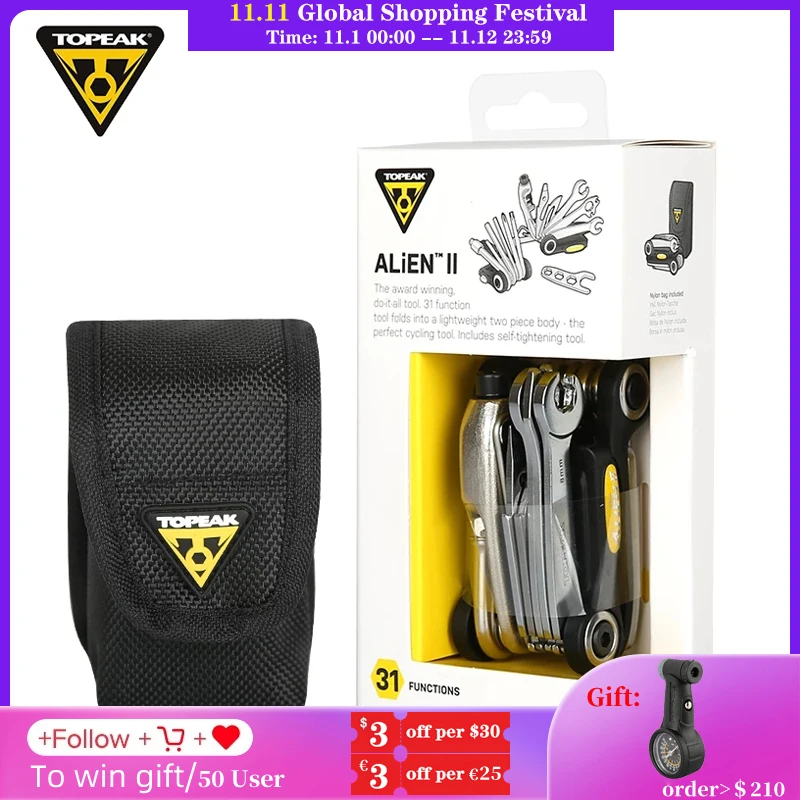 Topeak Tt2353 Alien Ii Bicycle Multi Function Tool Kit Road Bike