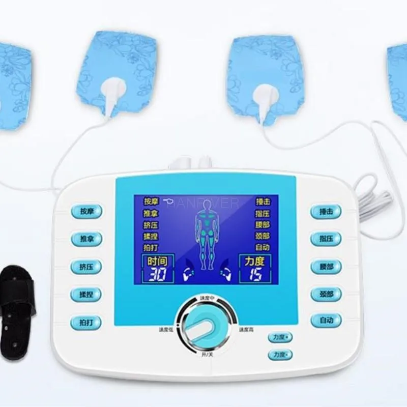 HANRIVER /Dual channel output TENS EMS pain relief/Electrical nerve muscle stimulator/Digital therapy massager/Physiotherapy