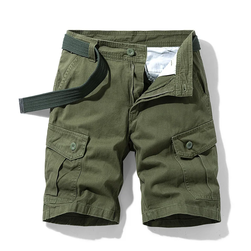 

2023 Summer New Black Tactical Cargo Fashion Casual Cotton Military Short Pants Loose Pocket Mens Shorts