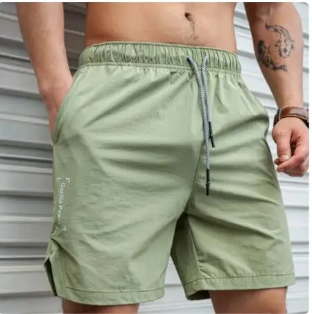 2024 New Men Gym Fitness Loose Shorts Bodybuilding Joggers Summer Quick-dry Cool Short Pants Male Casual Beach Brand Sweatpants 1