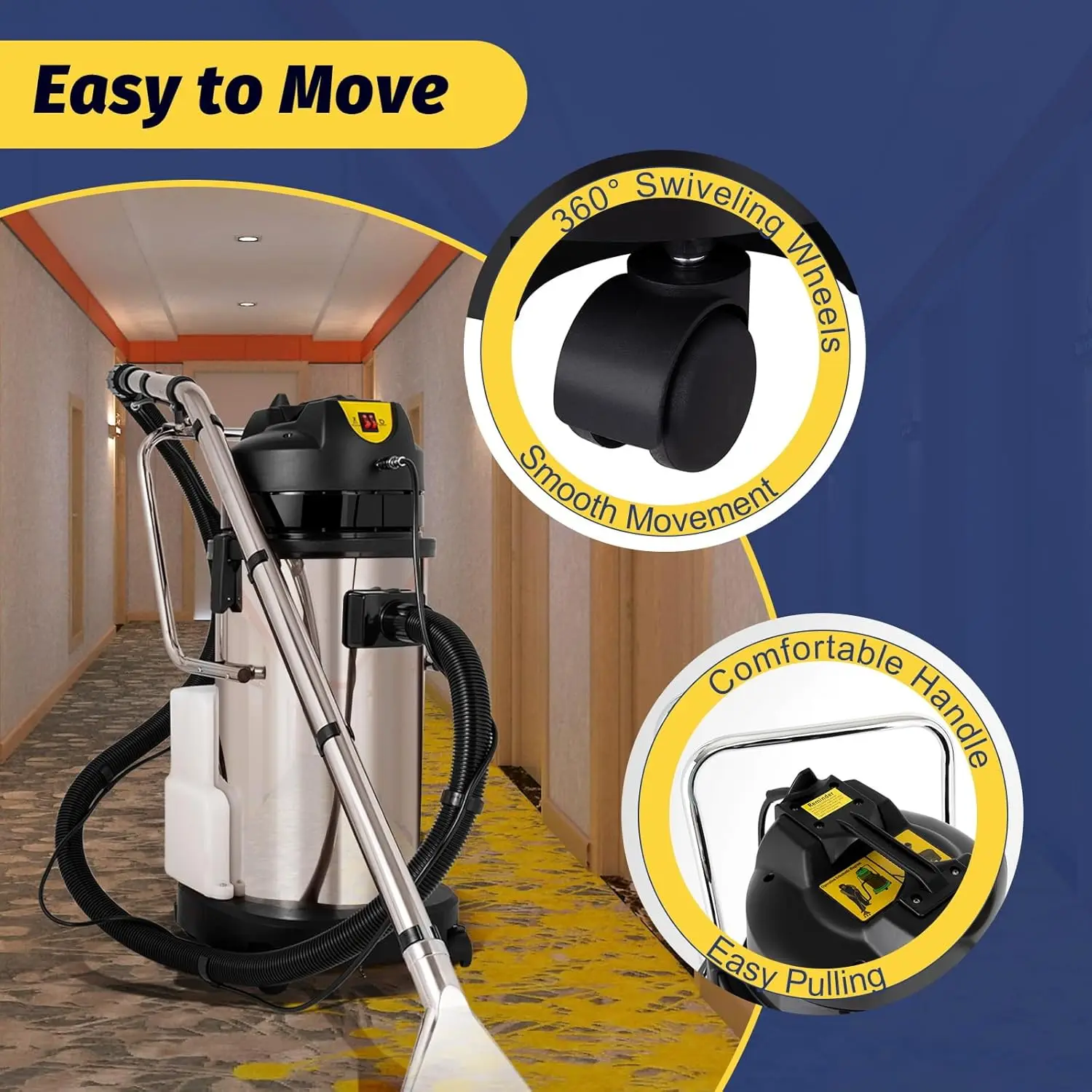 Carpet Cleaner Machine, 40 L Professional Carpet Cleaning Machine, Industrial Steam Cleaner Deep Rug Cleaner Washing 2