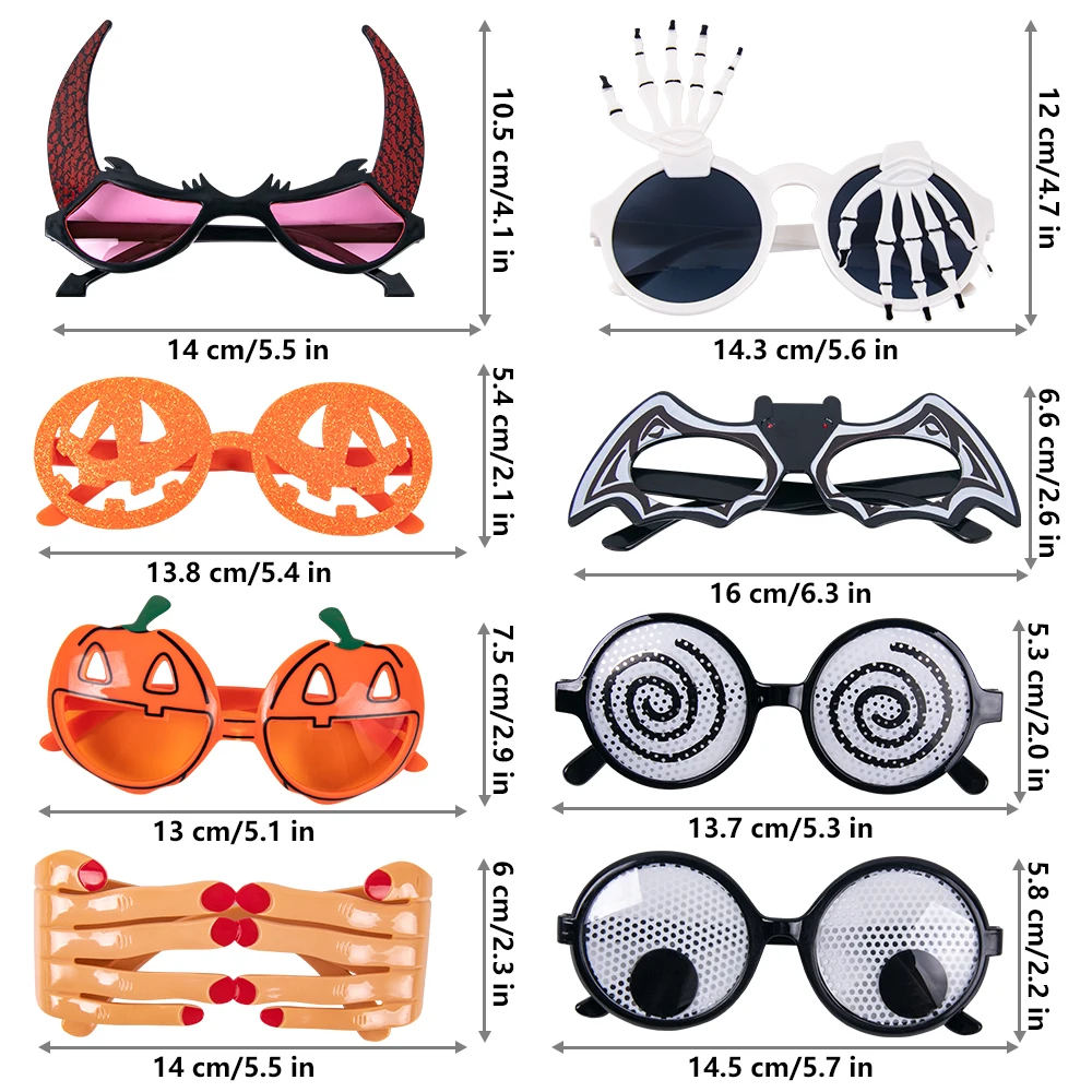 1/3pcs Novelty Googly Eyes Glasses Halloween Party Funny Shaking