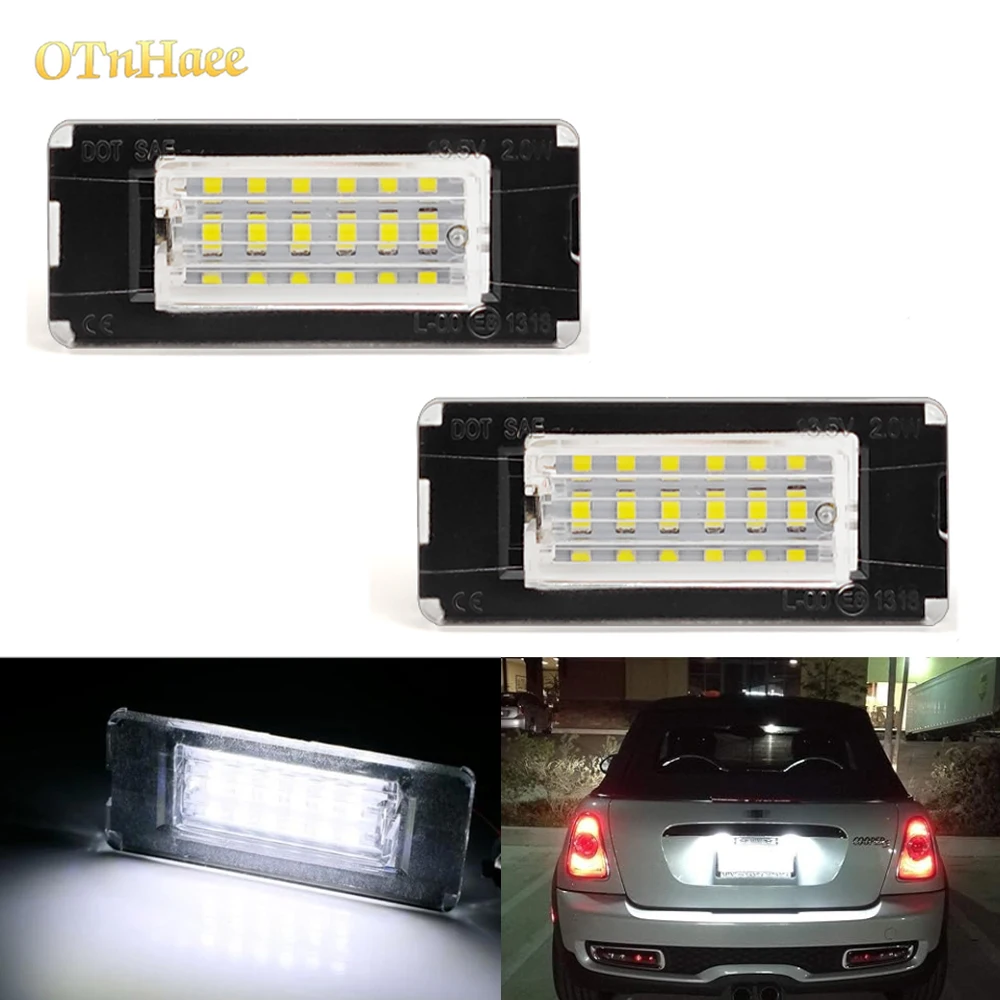 2 pièces pour Mini feu de plaque d'immatriculation LED Mini Cooper R56 R57 R58 R59 Canbus sans erreur lampe de plaque d'immatriculation Plug and Play 6000K blanc - AliExpress