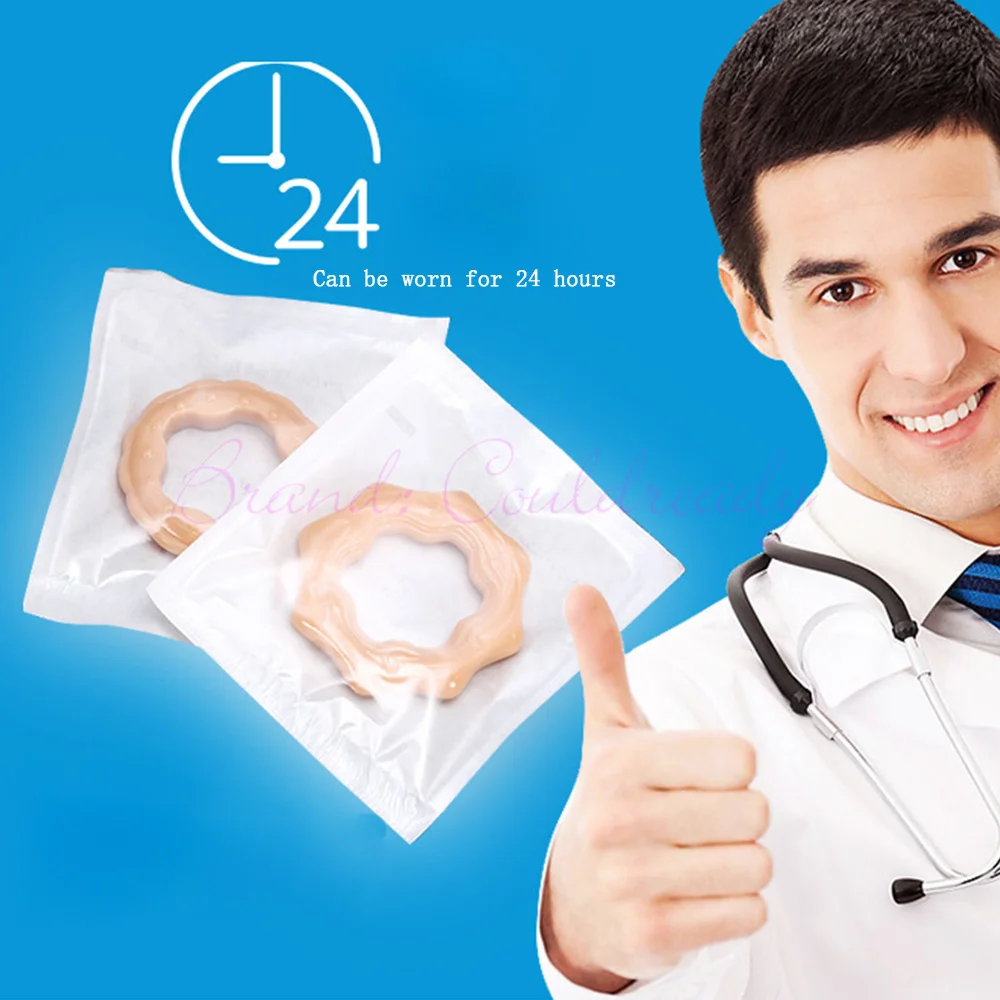 Male Sex Toys 2PCS Reusable Foreskin Corrector for Men Cockring Delay Ejaculation Glans Training Penis Rings Stretcher Sexshop Sex Toys