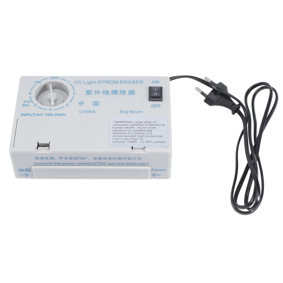 

For UV Light EPROM Eraser Ultraviolet Light Drawer Style to Erase EPROM Micro-Controllers Erasable IC, EU Plug