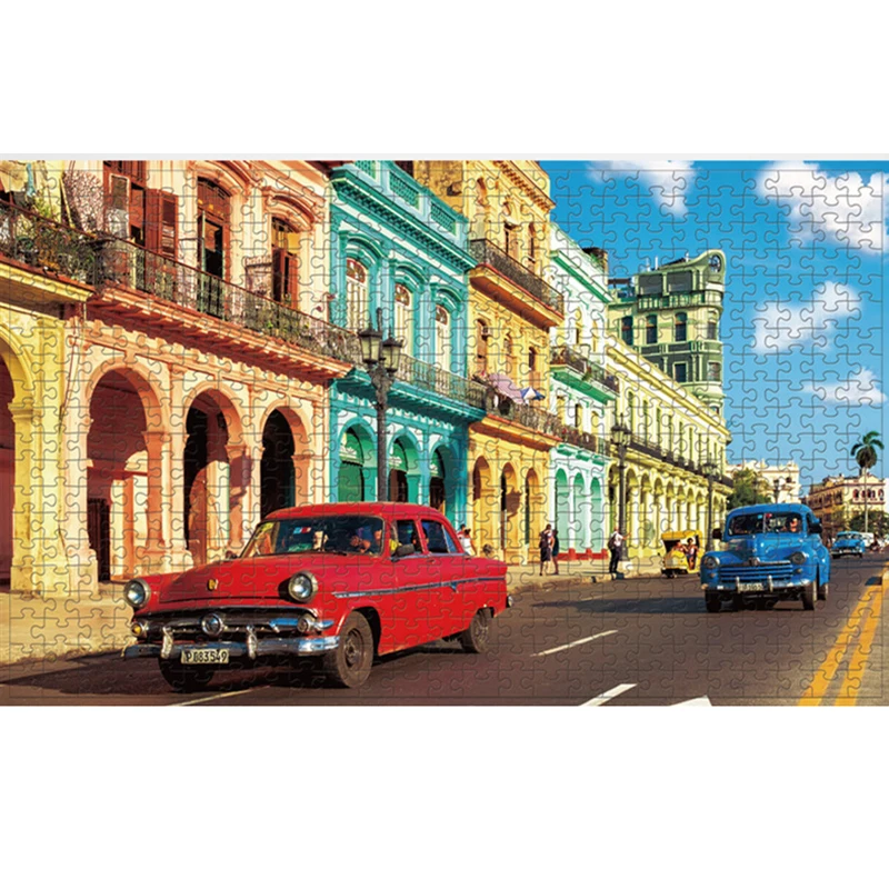 500pcs Jigsaw Puzzle Decompression Assembling Picture Landscape Puzzles Toy for Adult Children Kids Game Educational Toys