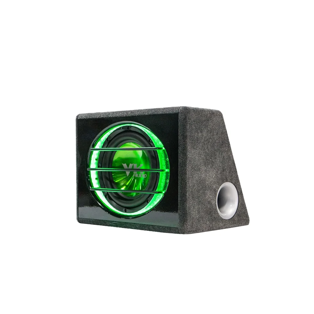 12V Car Audio Subwoofer Stereo Black/Green Car High Power Speaker Audio Active Subwoofer Noise Reduction Modification