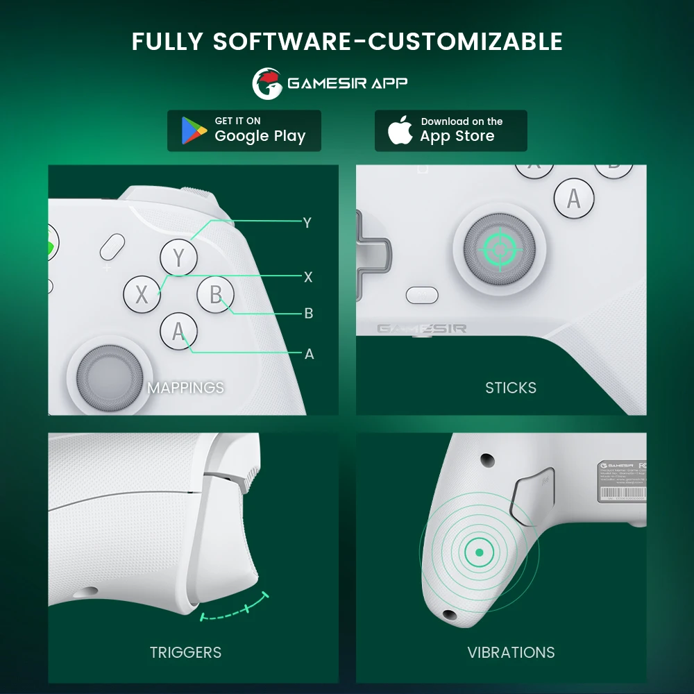 Gamesir T4 Ŭ   Ʈѷ, ٵ ġ Ʈ OLED Ȧ Ʈ,  PC, ,  ũ, ȵ̵, IOS