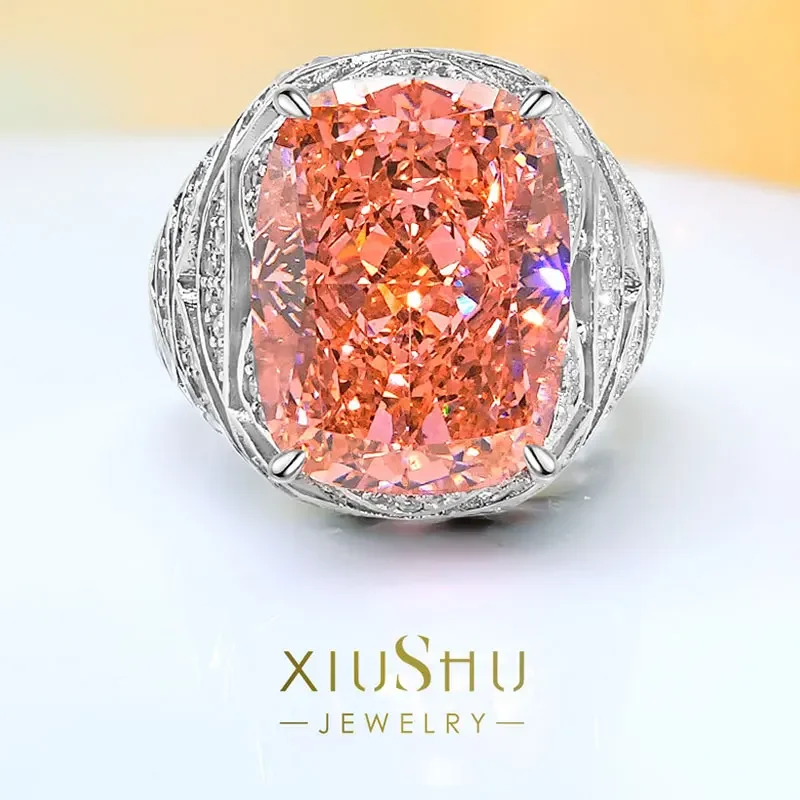 

Desire Luxury Papalacha 925 Silver Ring with High Elastic Artificial Yellow Diamonds Suitable for Versatile Women