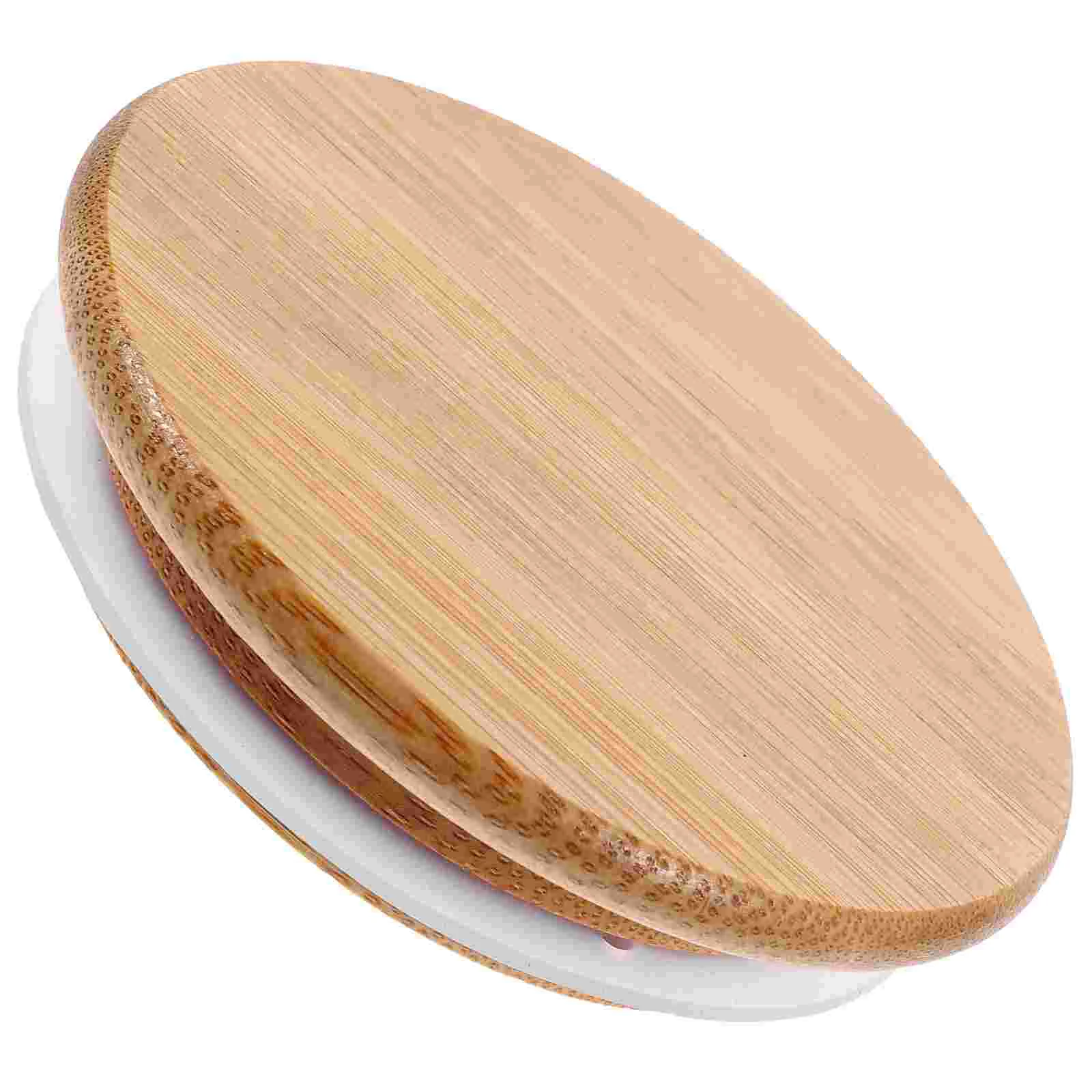 

Cold Water Kettle Lid Glass Stainless Steel Cup Teapot Bamboo Wooden Wear-resistant Jug Cover For Pitcher Sealing Household