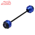 Rear blue wheel