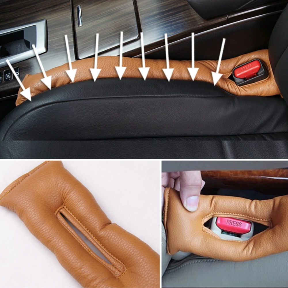 Universal Car Seat Gap Filler Soft Car Style Padding Leather Leak Pads Plug  Spacer Car Accessories Interior Car Organizer Cover