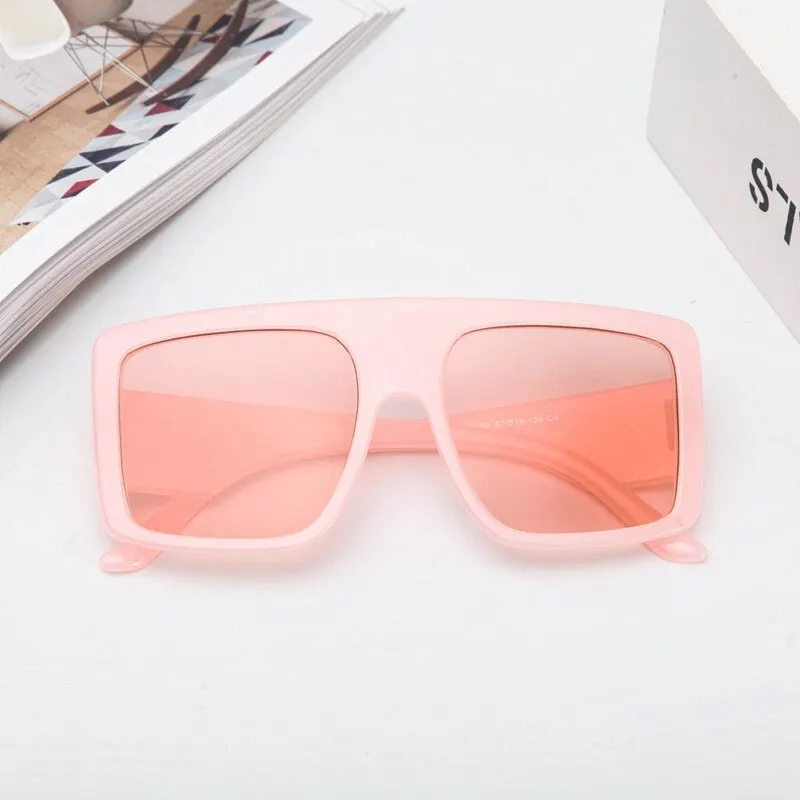 Fashion Pink Square Sunglasses Women Oversized Big Frame Sun Glasses Female Brand Designer Vintage Gradient Oculos_voghion.com