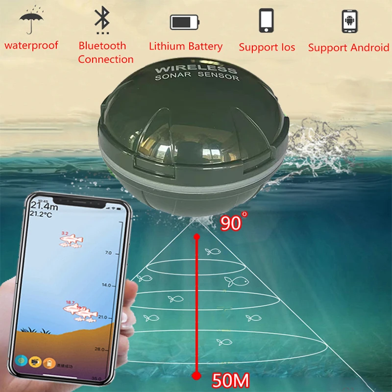 Free Shipping Brand New Smart Phone Fish Finder Sonar Bluetooth