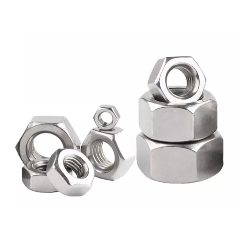 

M1 M2 M2.5 M3 M3.5 M4 M5 M6 M7 M8 M9 M10 M12 M14 M16 Metric Stainless Steel Hex Nuts DIN 934