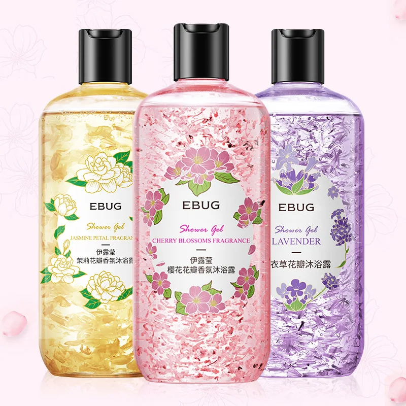 400ml Cherry Blossoms Floral Romantic Petal Shower Gel Soothing Skin Bath Body Lotion Moisturizing Lasting Lavender Fragrance