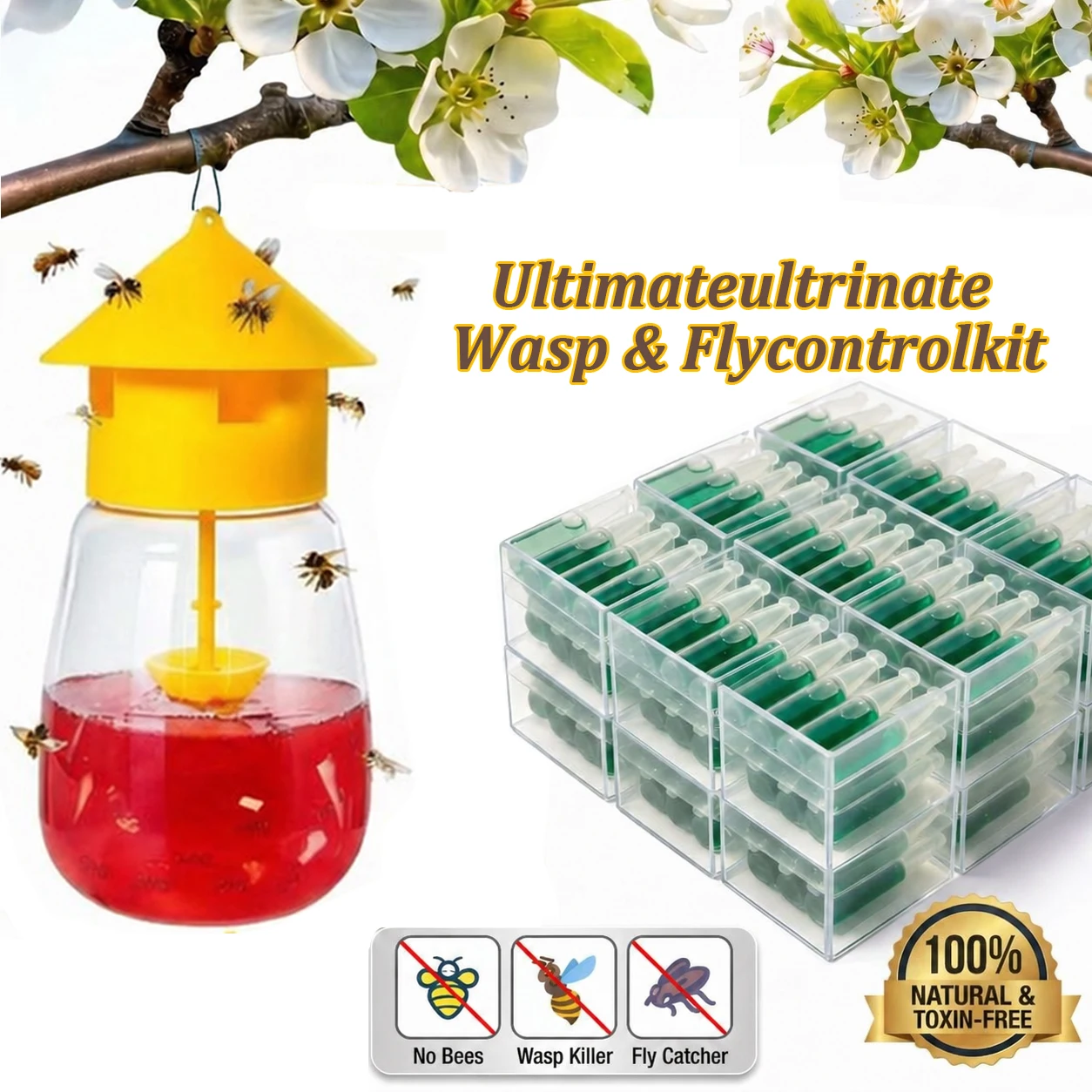 All-Natural Outdoor Insect Trap with Attractant for Effective Pest Control