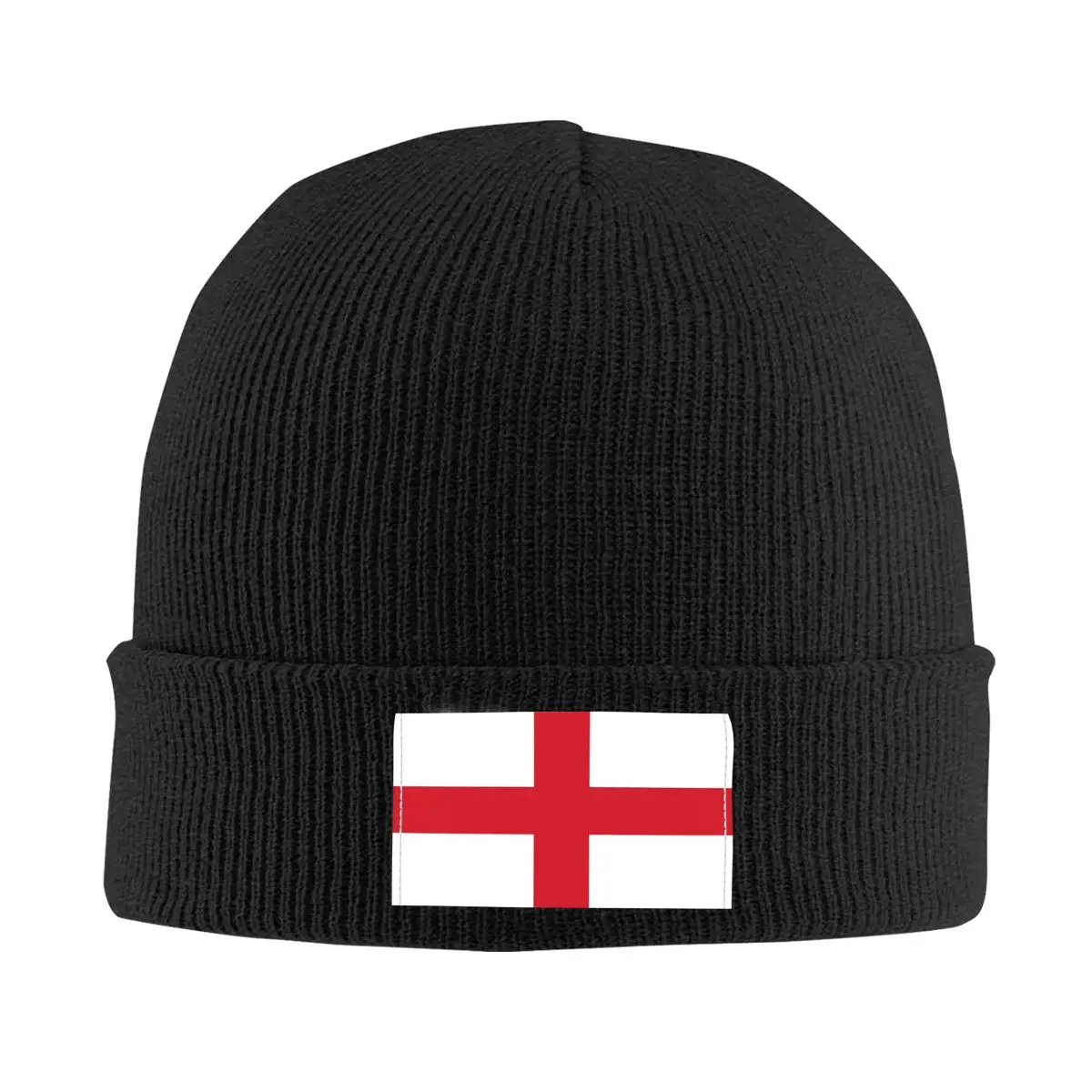 

Flag Of England St Georges Cross Knit Hat Cap Knitted Beanie Hat Beanies Cap Unisex Hipster