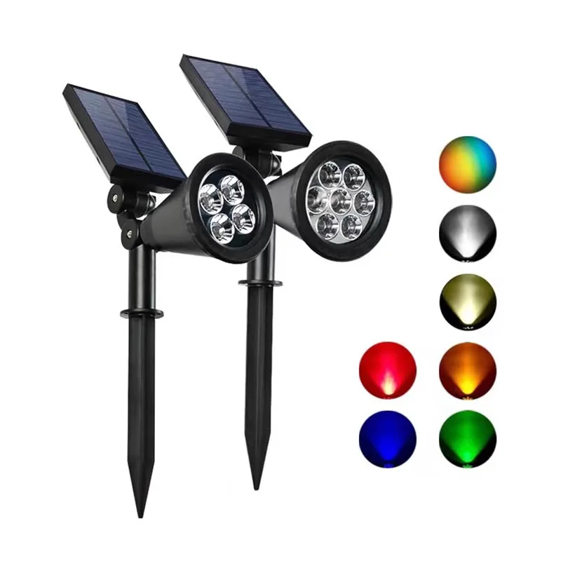 รูปสินค้า หลอดไฟ LED 18 ดวง แสง RGB ปรับสีได้ ติดตั้งง่าย ใช้พลังงานแสงอาทิตย์