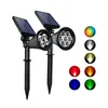 Unique Design 18 Led Rgb Spot Light Waterproof Garden Led Solar Stake Spotlight For Pathway Landscape Lawn Outdoor Decor 6