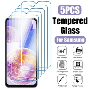 Защитное стекло, закаленное стекло для Samsung Galaxy A14/A54/A53/A13/A33/A34/A52S/A52/A73/A21S/A51/A72, 5 шт.