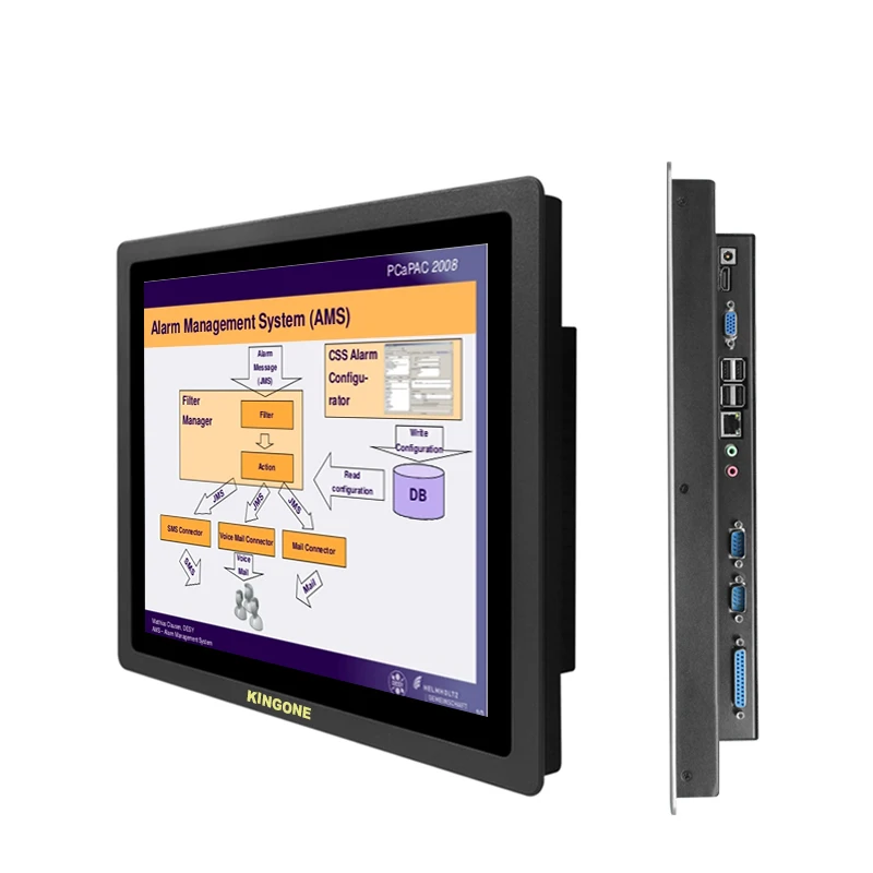 15 дюймовый Встроенный промышленный ПК KINGONE Rs232 Rs485 промышленный сенсорный экран