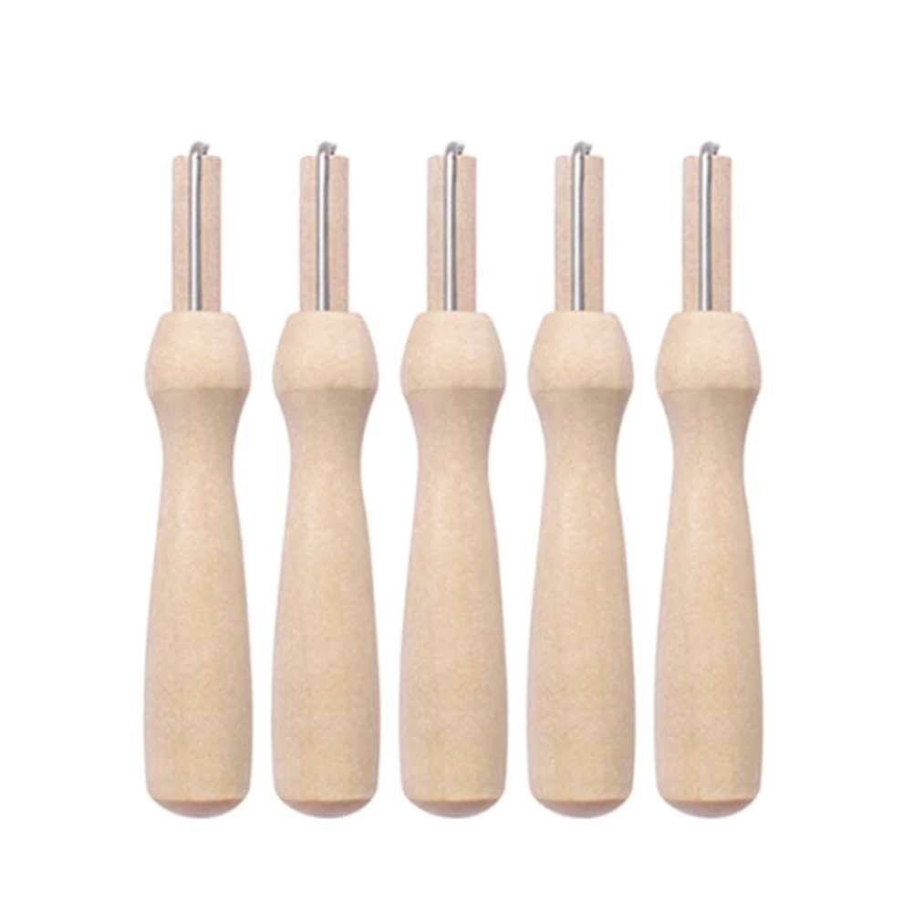 

Punch Needle Kits Poking Tool DIY Knitting Felt Needles Handle Stand Practical Replacement Accessories Solid Wood