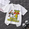 Toy Story Children T-Shirt Birthday 1-12 Woody Buzz Lightyear Disney Clothes Kawaii Anime Cartoons Kids Boy Girl Casual T Shirts 4