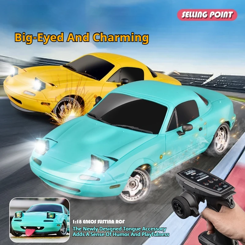 Hot 1:18 Adorable Mx-5 Miata Rx7 Rc Drift Car 2.4g Esp Gyro Flip-Up Light Full Scale Remote Control Toy Car Kid Adult Xmas Gift 4
