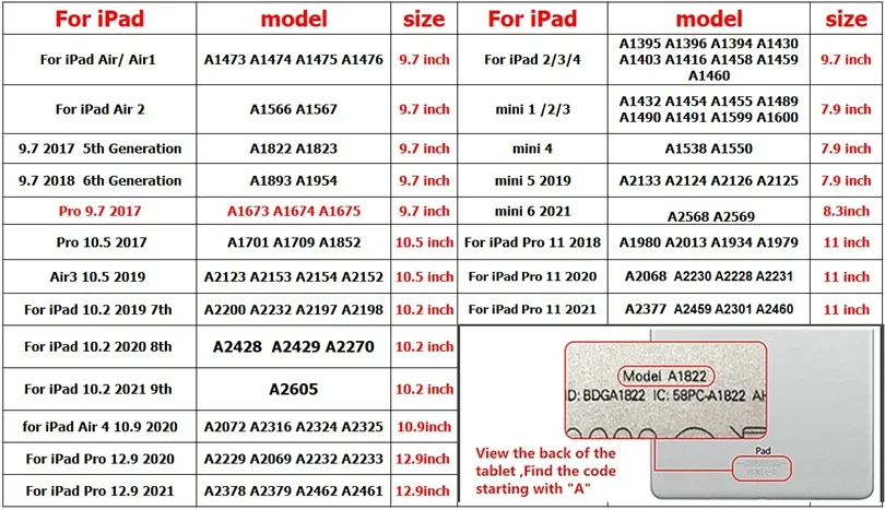 Case Protective Cover for iPad 10 th 10.9 Mini 6 Pro11 10.5 10.2 9.7 Mini 5 Air 4 3 2 Smart Case