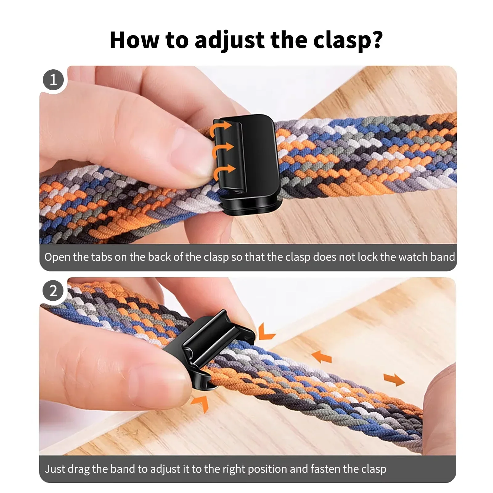 Magnetic Braided Solo Loop Nylon Strap - Breathable Wristband Accessory, 22mm